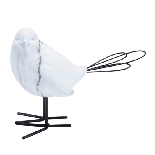 Set of Four White Polyresin Figurine Tabletop Sculpture