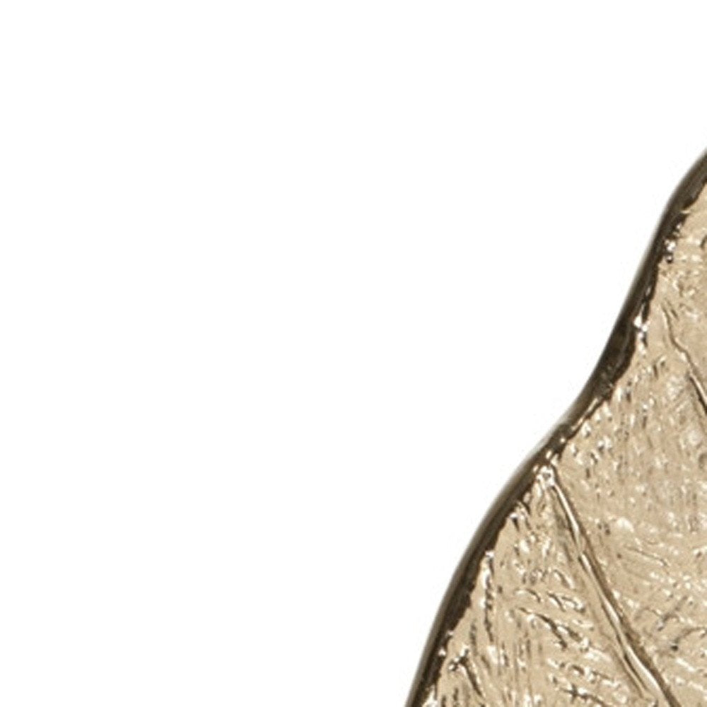 Set of Two Gold Aluminum Tabletop Sculpture