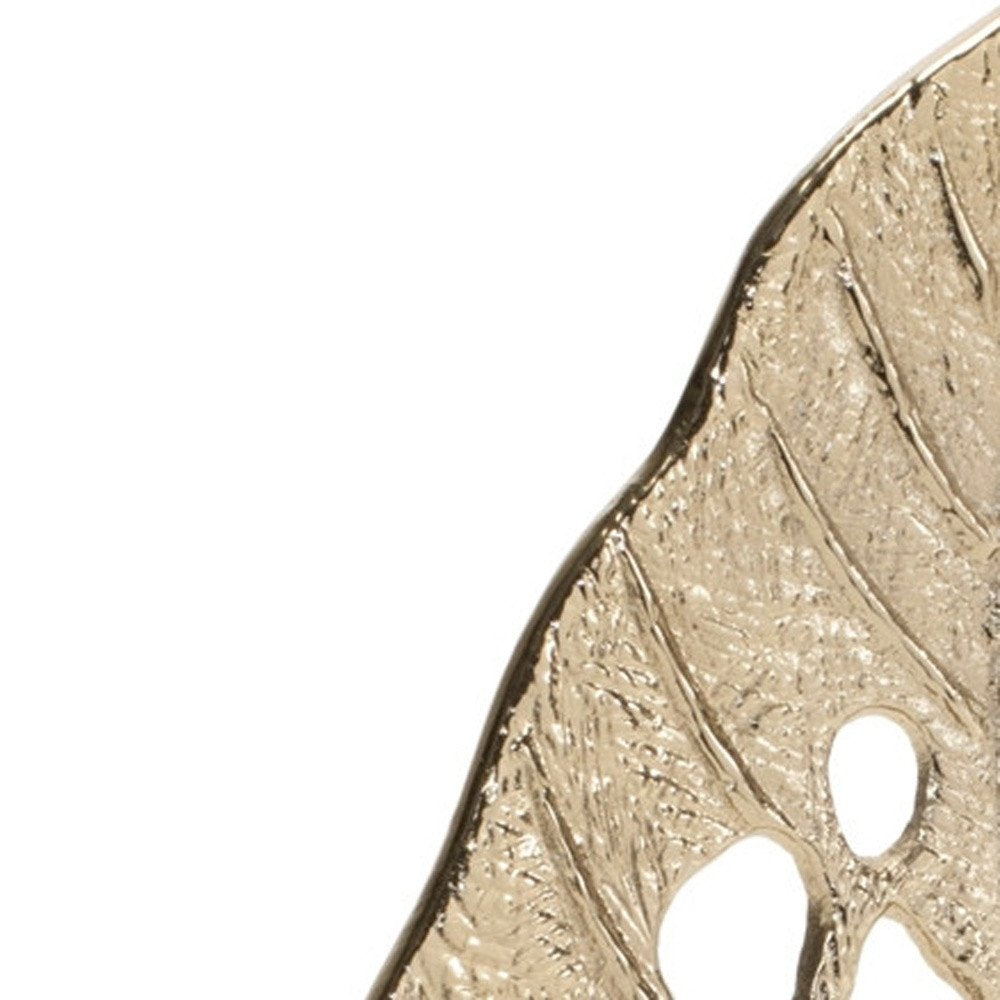 Set of Two Gold Aluminum Tabletop Sculpture