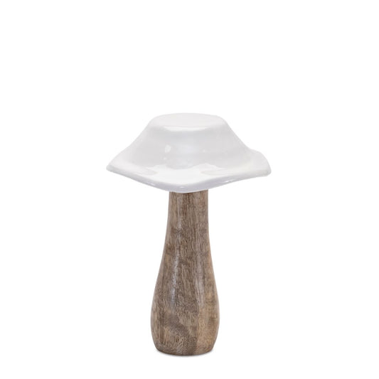 Set of Four White Wood Tabletop Sculpture