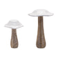 Set of Four White Wood Tabletop Sculpture