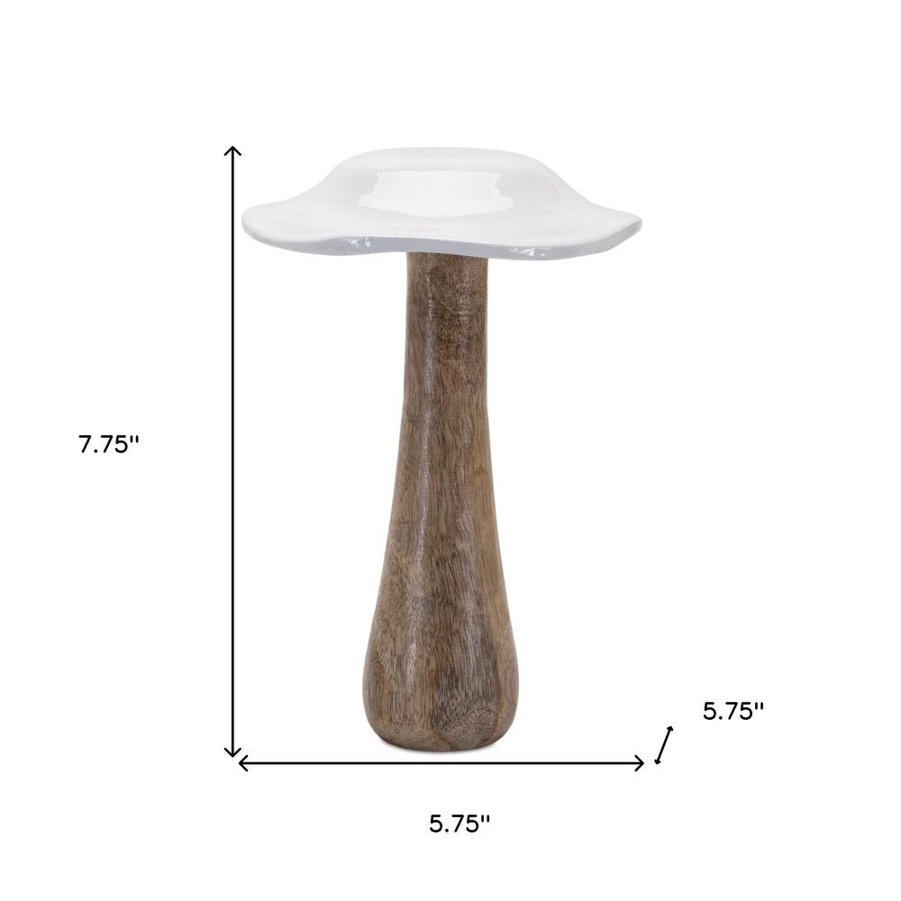 Set of Four White Wood Tabletop Sculpture