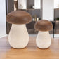 Set of Two Brown Wood Tabletop Sculpture