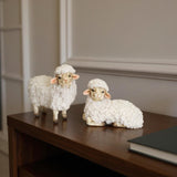 Set of Eight White Polyresin Tabletop Sculpture