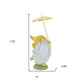 Set of Four Yellow Polyresin Standing Gnome Tabletop Sculpture