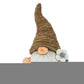 Set of Two Brown Polyresin Standing Gnome Tabletop Sculpture