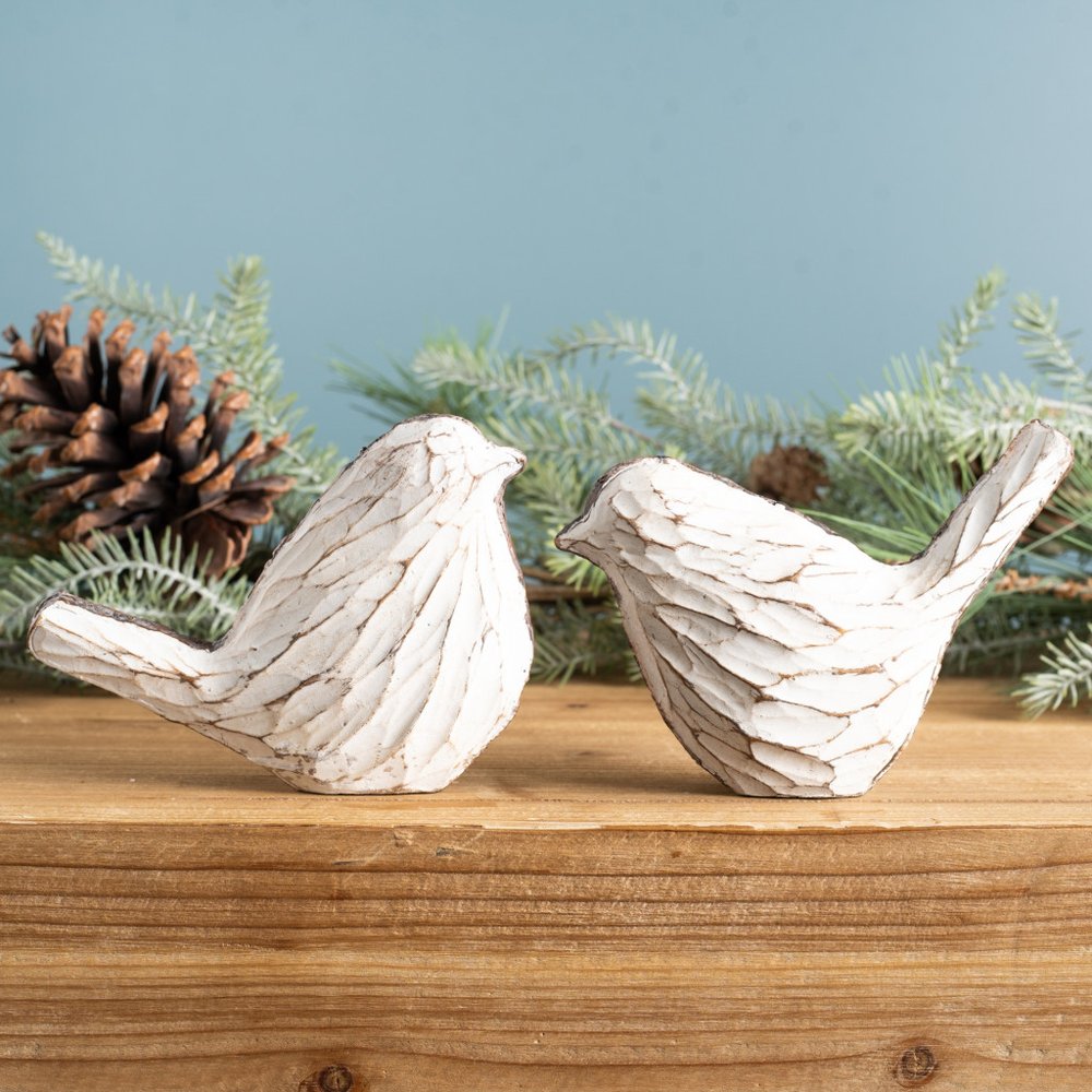 Set of Four Brown Resin Figurine Tabletop Sculpture