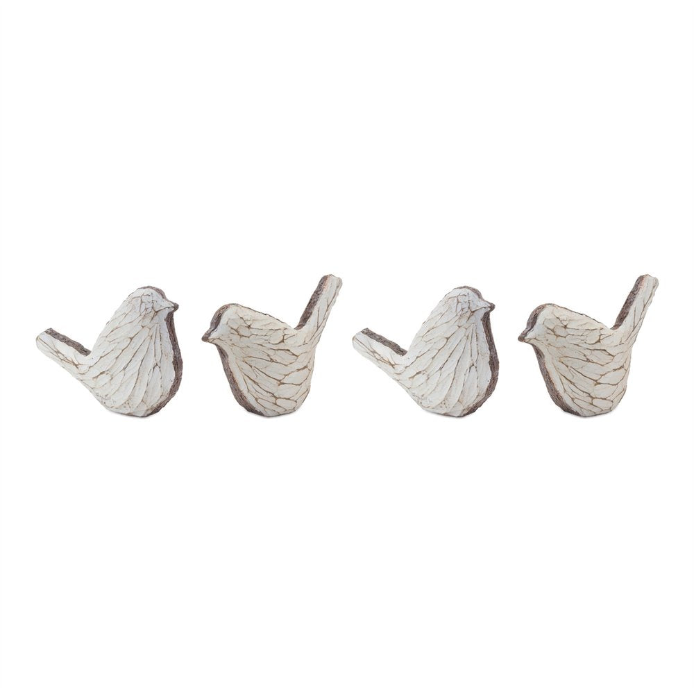Set of Four Brown Resin Figurine Tabletop Sculpture