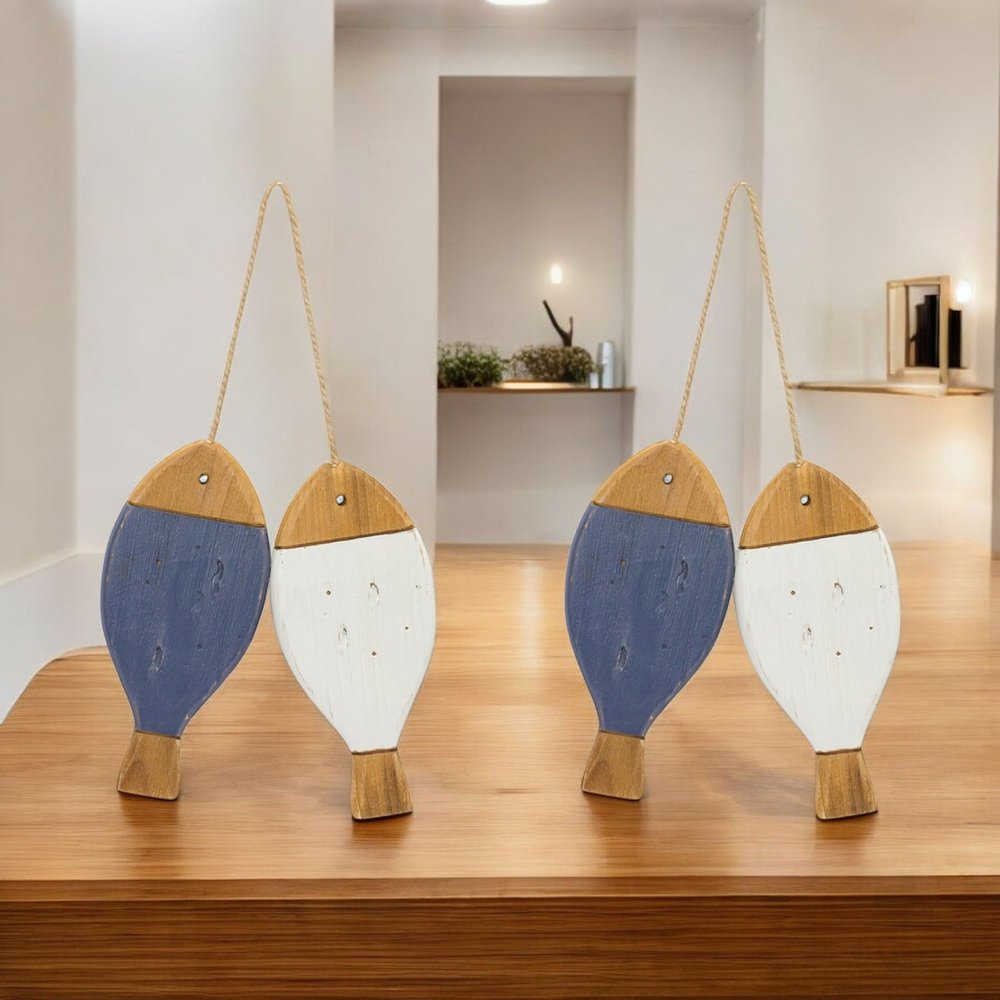 Set of Two White Fabric Figurine Tabletop Sculpture