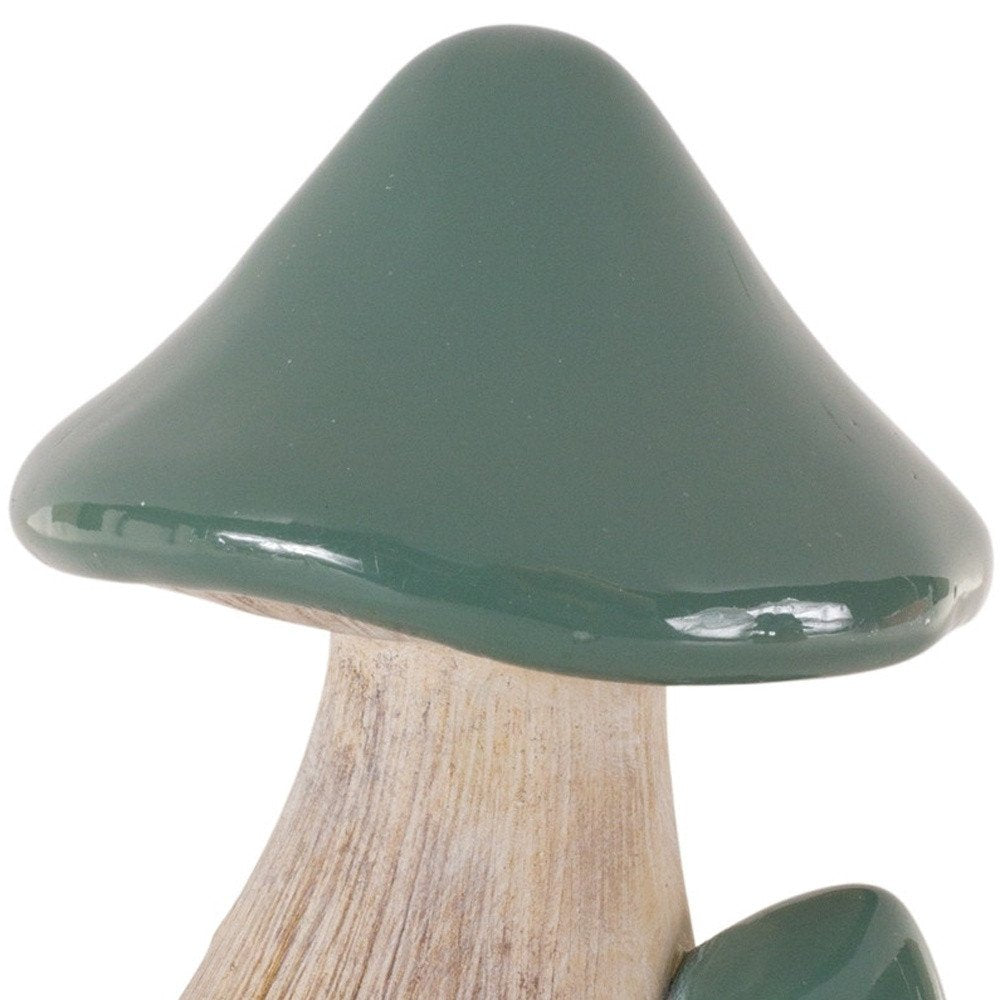 Set of Two Green Resin Figurine Tabletop Sculpture