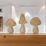 Set of Three Brown Resin Figurine Tabletop Sculpture