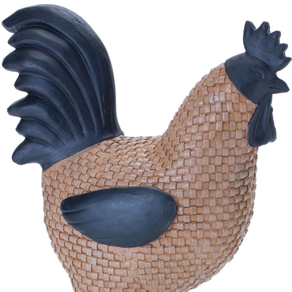 Set of Two Brown Resin Figurine Tabletop Sculpture