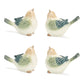Set of Four Blue Terracotta Figurine Tabletop Sculpture