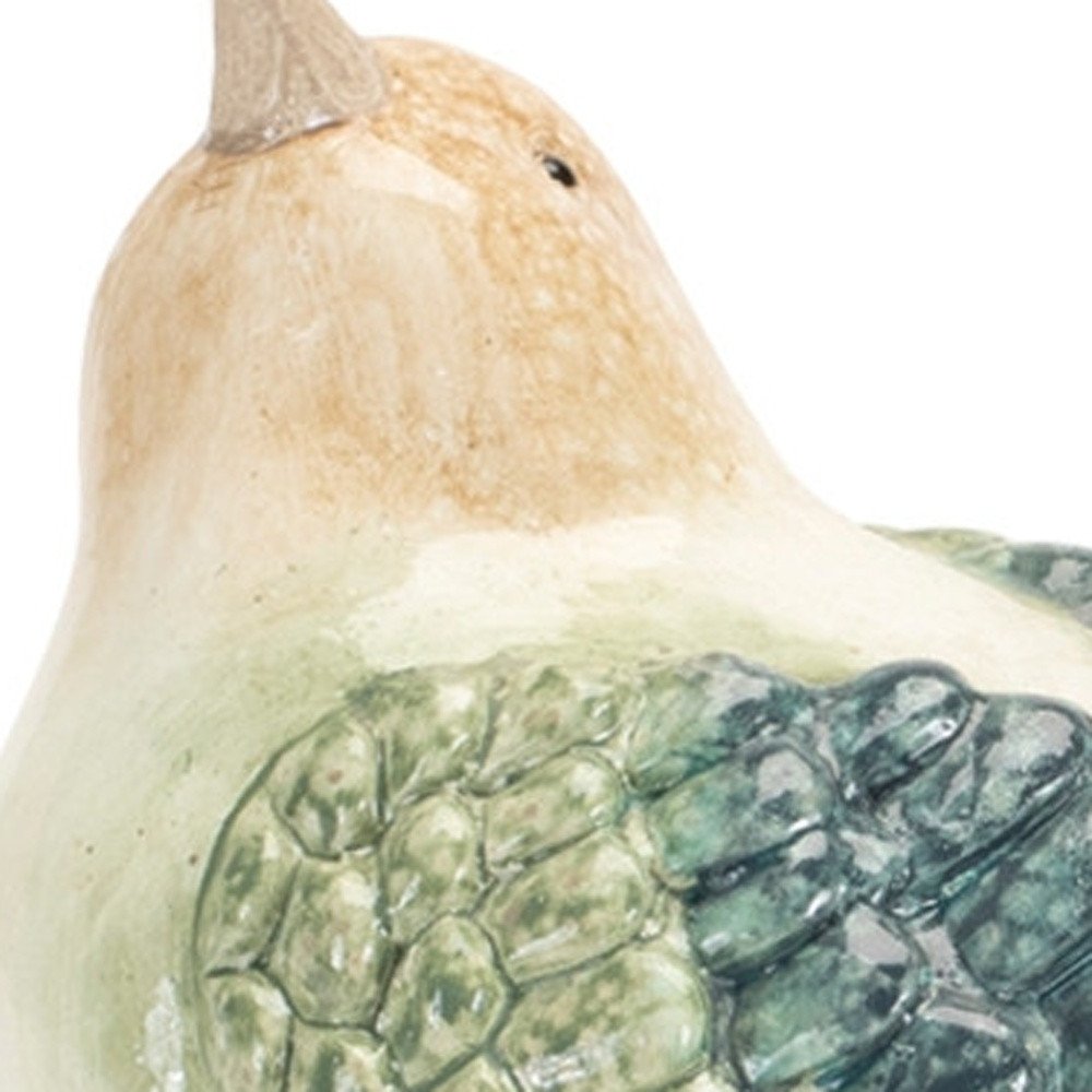 Set of Four Blue Terracotta Figurine Tabletop Sculpture