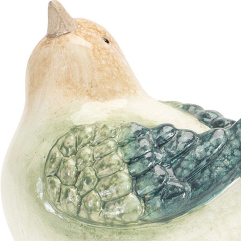 Set of Four Blue Terracotta Figurine Tabletop Sculpture