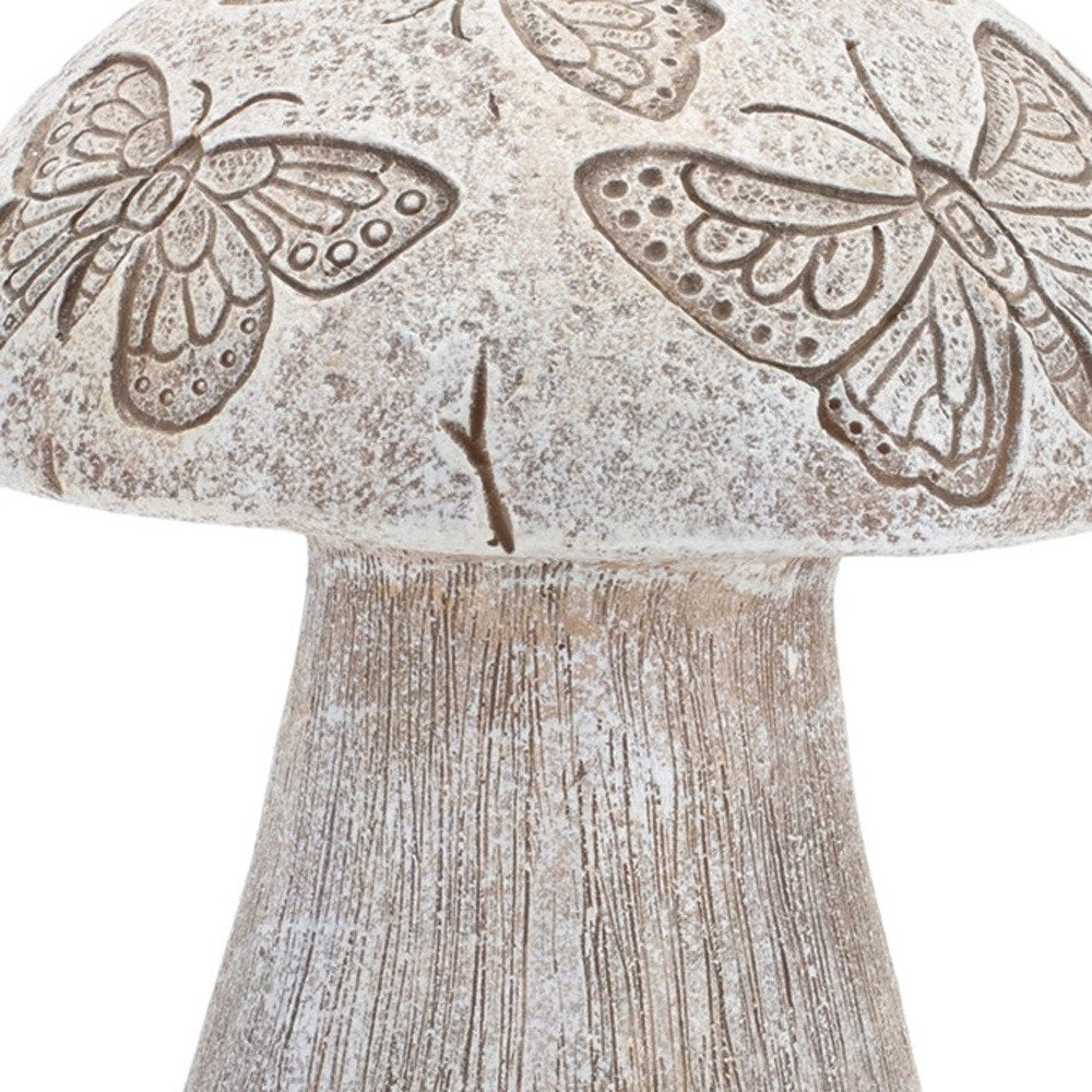 Set of Two Gray Polyresin Figurine Tabletop Sculpture