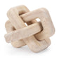 Set of Three Beige Wood Tabletop Sculpture