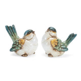 Set of Six Blue Terracotta Figurine Tabletop Sculpture