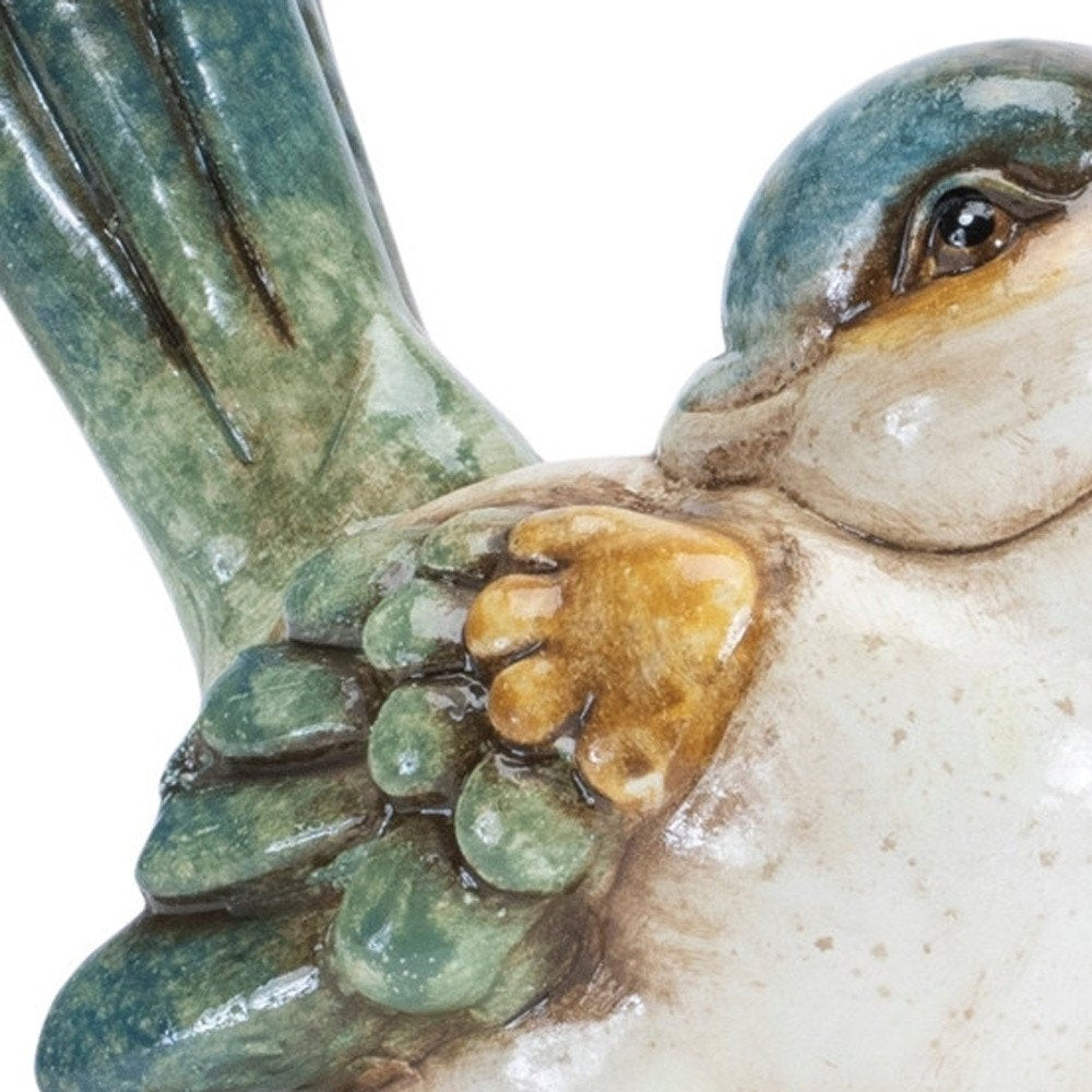 Set of Six Blue Terracotta Figurine Tabletop Sculpture