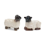 Set of Six White Polyresin Figurine Tabletop Sculpture