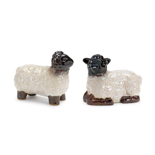 Set of Six White Polyresin Figurine Tabletop Sculpture