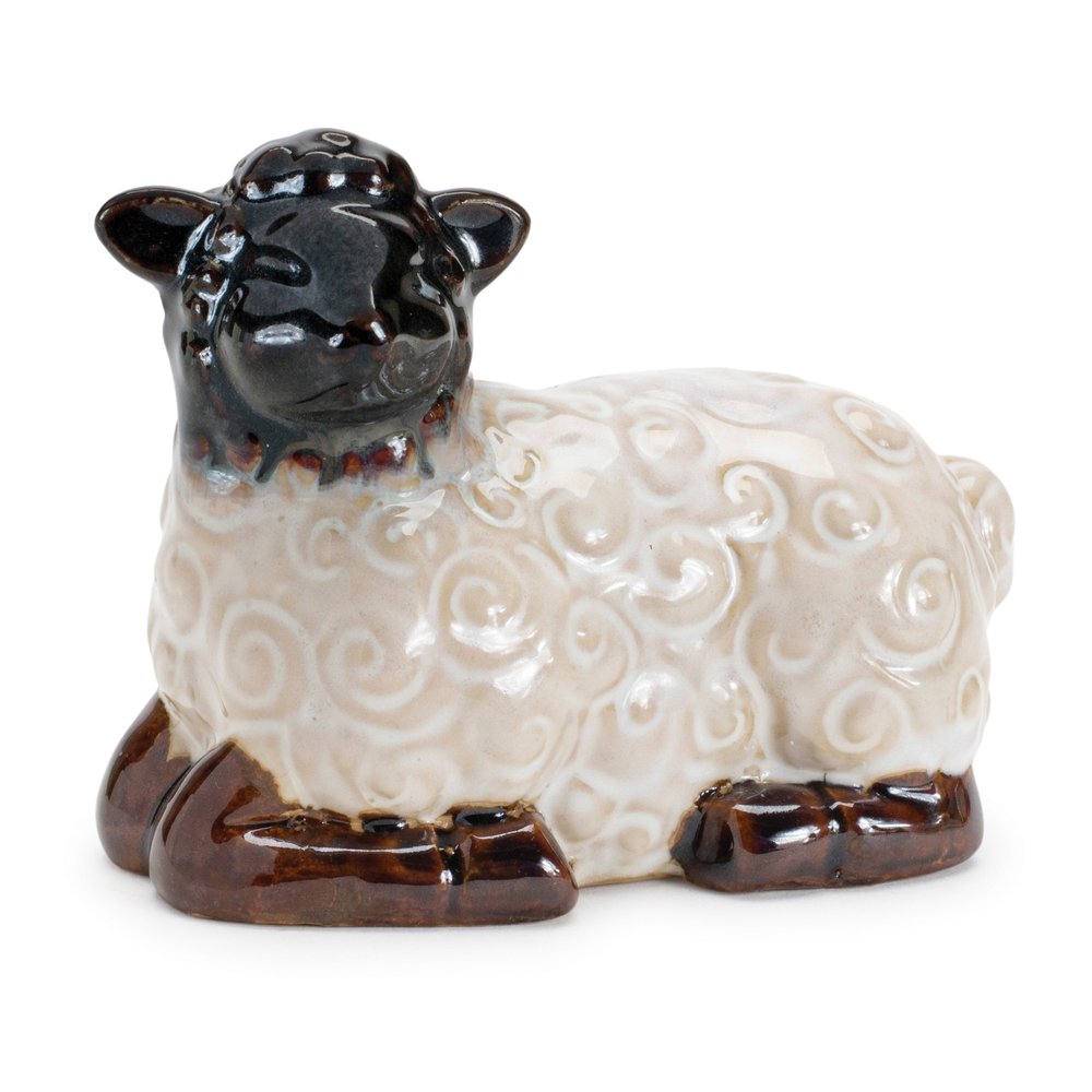 Set of Six White Polyresin Figurine Tabletop Sculpture