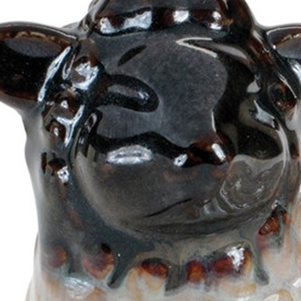 Set of Six White Polyresin Figurine Tabletop Sculpture