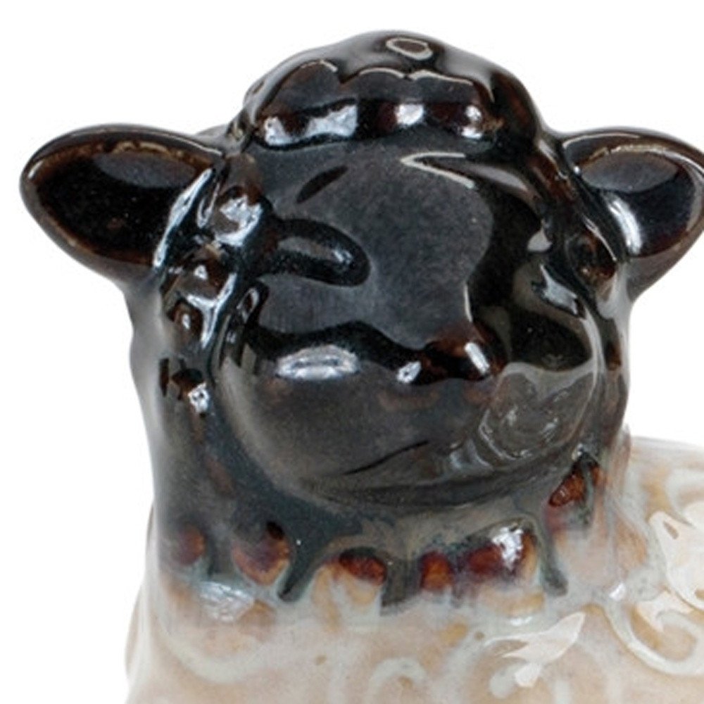 Set of Six White Polyresin Figurine Tabletop Sculpture