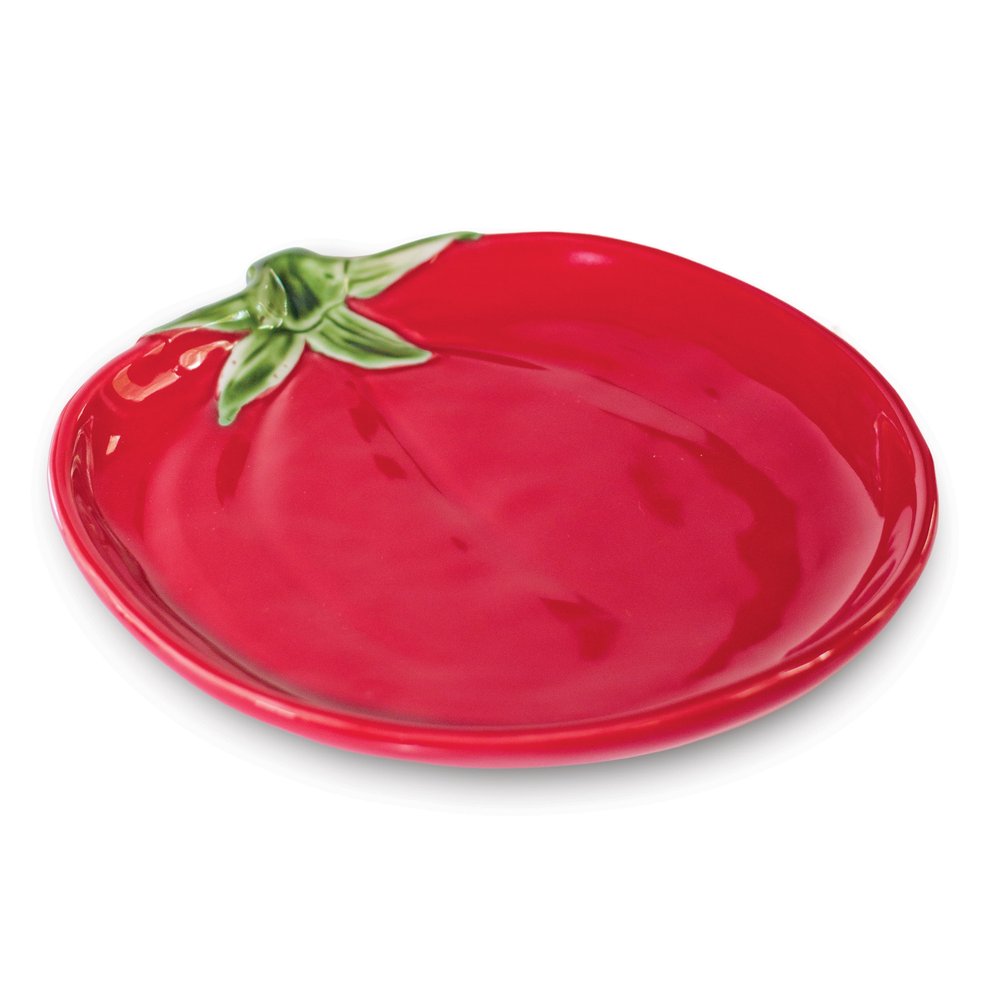 Set of Three Red Ceramic Tabletop Sculpture