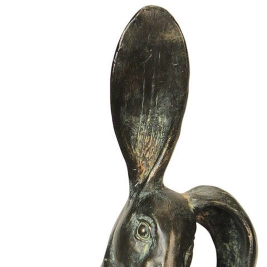 Set of Two Beige Polyresin Figurine Tabletop Sculpture