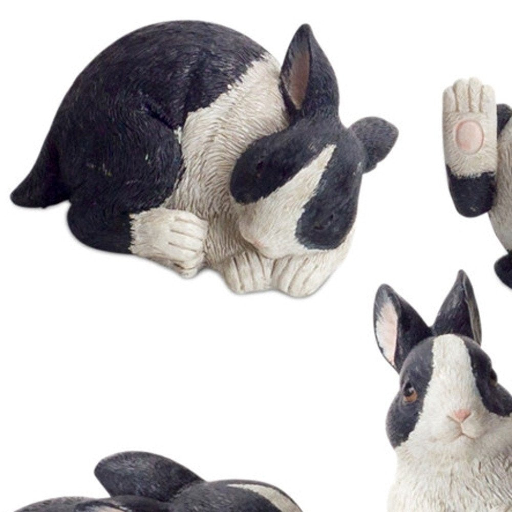 16 Black Polyresin Figurine Tabletop Sculpture