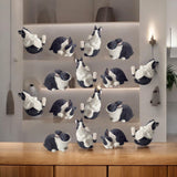 16 Black Polyresin Figurine Tabletop Sculpture