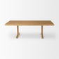 55" Natural Solid Wood Double Pedestal Coffee Table