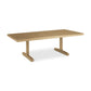 55" Natural Solid Wood Double Pedestal Coffee Table