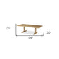 55" Natural Solid Wood Double Pedestal Coffee Table