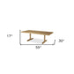 55" Natural Solid Wood Double Pedestal Coffee Table