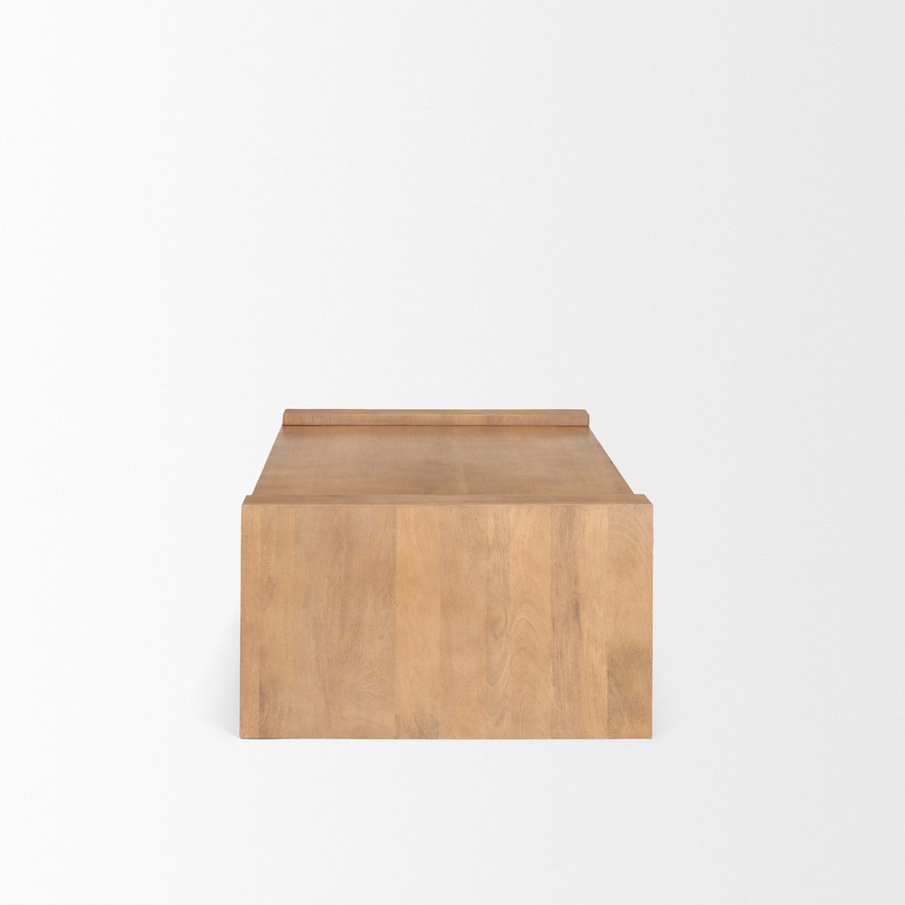 48" Natural Solid Wood Sled Coffee Table