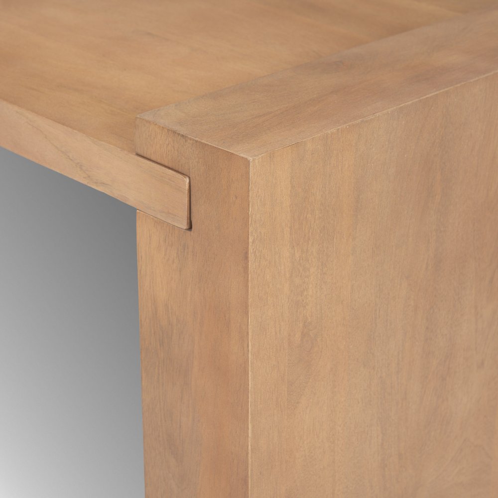 48" Natural Solid Wood Sled Coffee Table