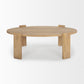 48" Natural Solid Wood Oval Coffee Table