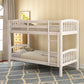 White Twin Over Twin Wood Bunk Bed