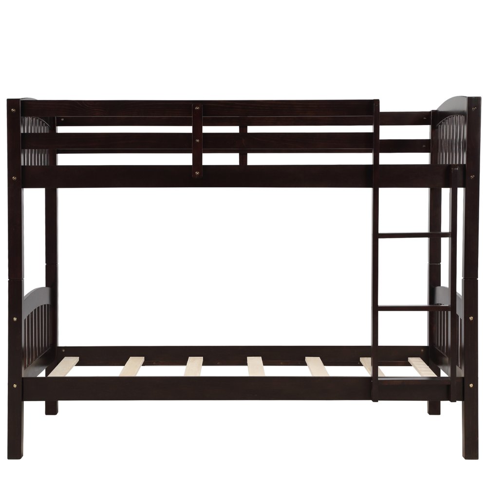 Espresso Twin Over Twin Wood Bunk Bed