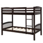 Espresso Twin Over Twin Wood Bunk Bed