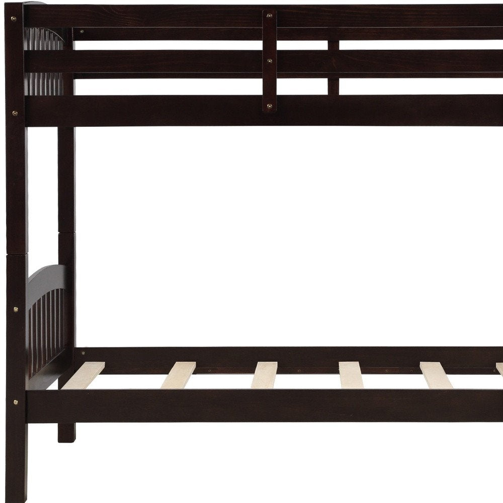Espresso Twin Over Twin Wood Bunk Bed