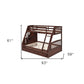 Espresso Twin Over Full Wood Bunk Bed With Stairs And Storage