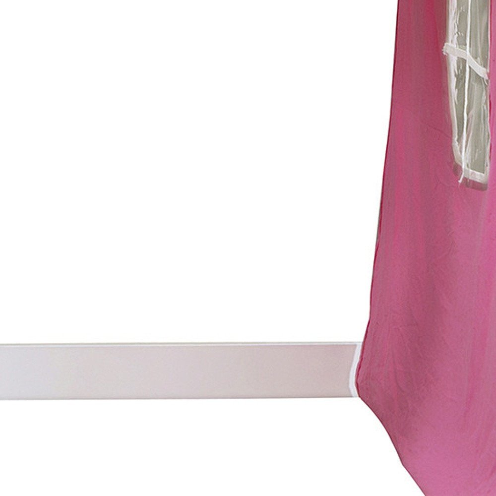 White Twin Over Twin Dollhouse Wood Bunk Bed