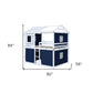 Blue Full Over Full Dollhouse Wood Bunk Bed