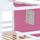 White Full Over Full Dollhouse Wood Bunk Bed