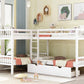 White Twin Over Twin Wood Bunk Bed With Drawers And Storage