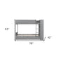 Gray Twin Over Twin Wood Bunk Bed With Drawers And Bookshelf