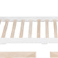 White Twin Over Twin Wood Bunk Bed With Drawers And Storage